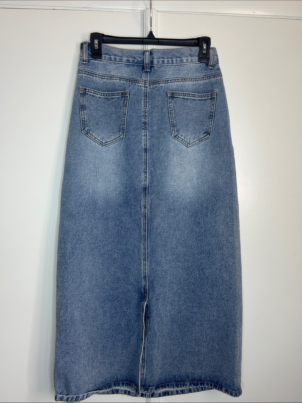 Cider Patchwork Denim Maxi Skirt - Picture 5 of 7